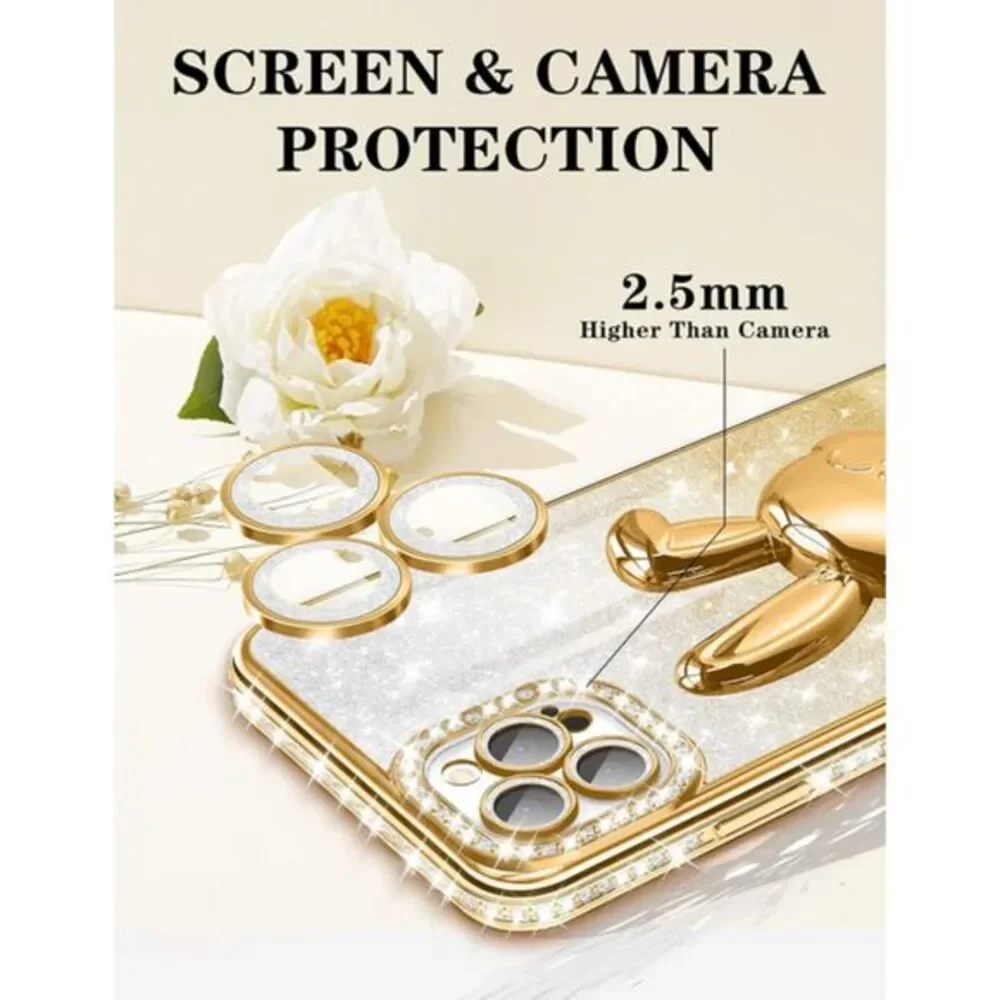 NEW Cora Logo Apple iPhone 14 Pro Gold Case‎ - (3791)